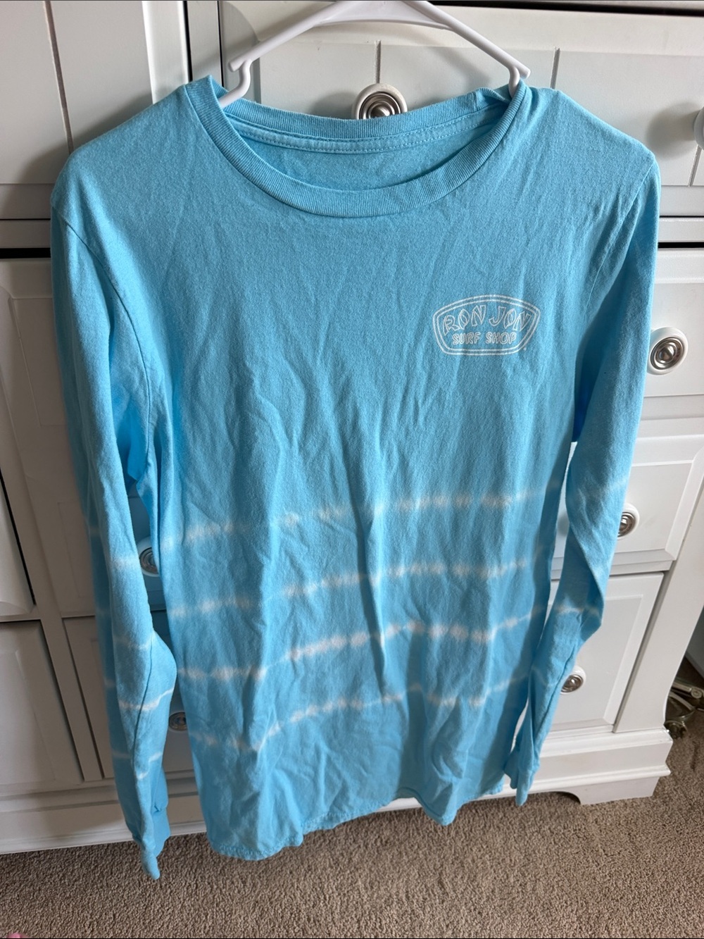 Light Blue Tie-Dye Long Sleeve Women's Shirt - Ron Jon